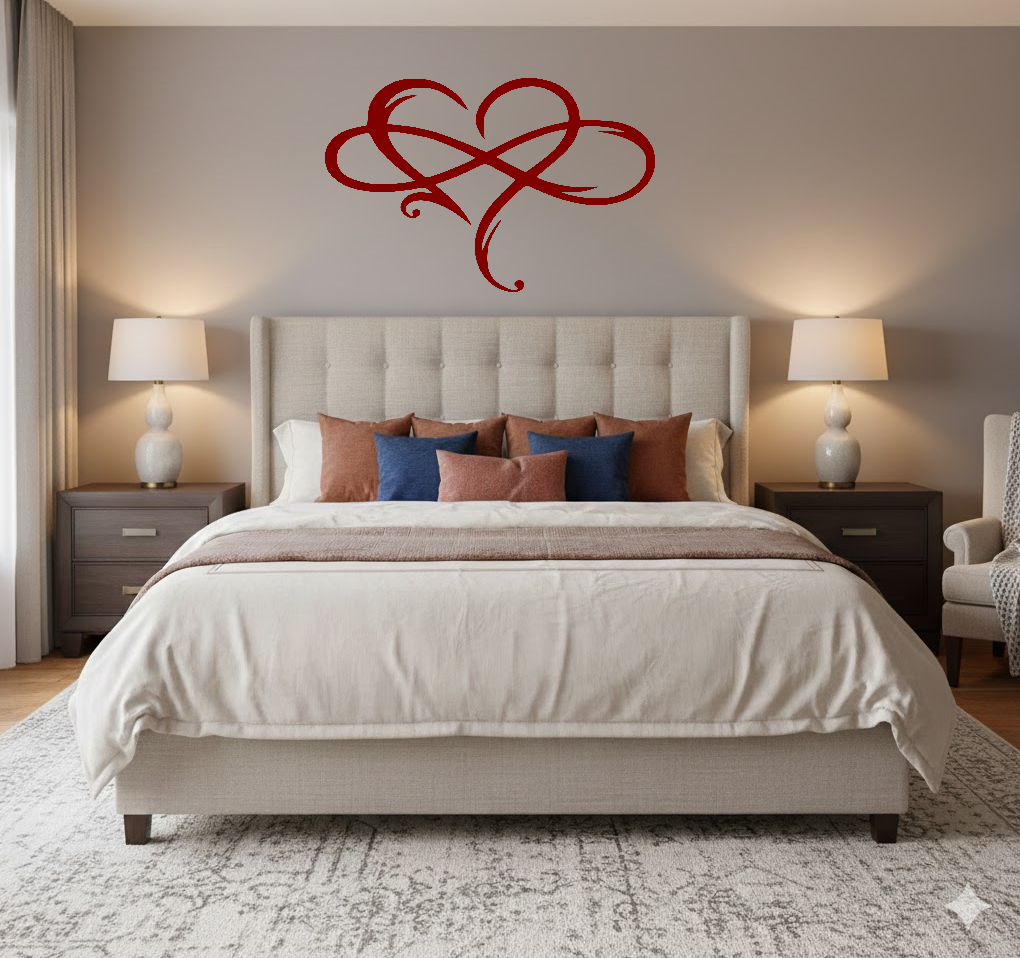 Endless Devotion Infinity Heart Metal Wall Art
