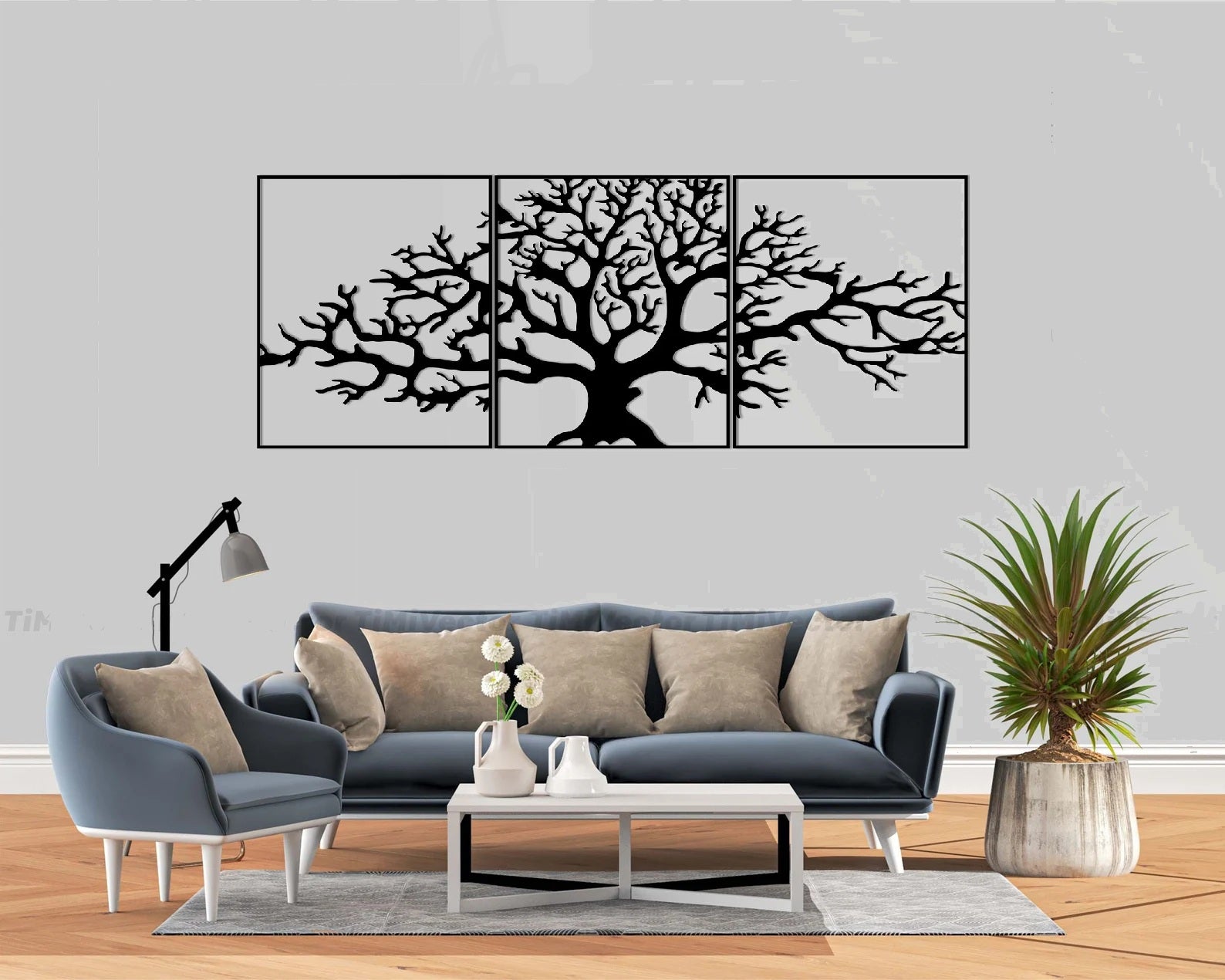 Tree of Life - 3 panel wall hanger